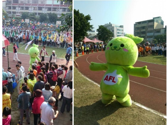 應外系吉祥物小豆芽運動會開幕進場熱絡