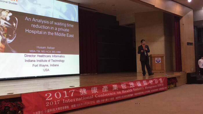 「2017健康產業管理國際研討會」美國印第安那科技大學director Husam Asfoor教授演講實錄