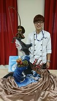 廖宗彥同學以作品「海洋傳奇」榮獲巧克力工藝項目銅牌獎